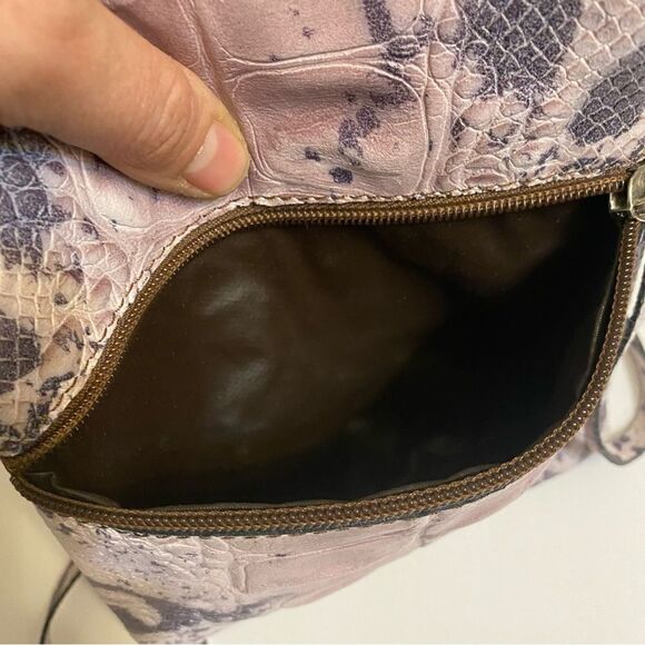 Nardelli Crossbody leather purse bag satchel made in Italy snake skin 7x8.5 - Picture 7 of 7